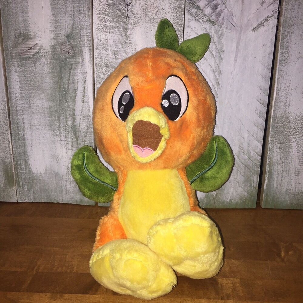 Disney Parks Big Feet Foot 12” Florida Orange Bird Plush Orange Scented